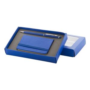 Sada pero a zápisník v krabičke Botik, modrá (4)