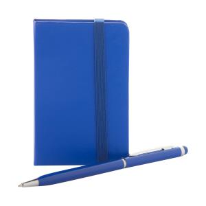 Sada pero a zápisník v krabičke Botik, modrá (2)