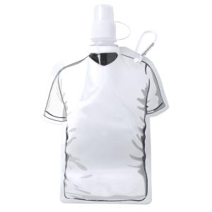 Športová fľaša v tvare trička Zablex, biela