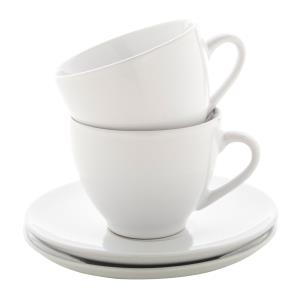 Sada šálok na kapučíno z porcelánu Typica, Biela