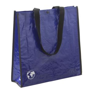 Nákupná taška s patentom Recycle, modrá