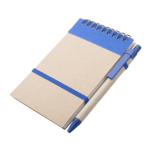 Zápisník s perom Ecocard, modrá