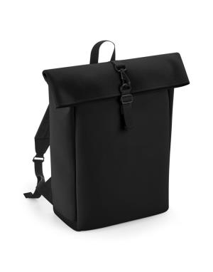 Matný PU ruksak Rolltop, 101 Black (3)