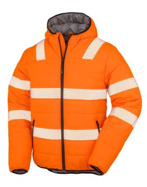 Bunda Recycled Ripstop Padded Safety Jacket, 405 Fluorescent Orange