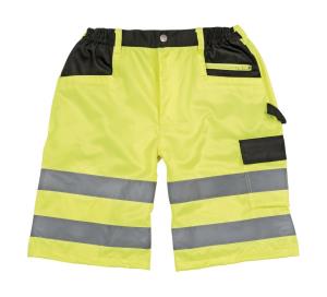 Bezpečnostné krátke nohavice Cargo, 605 Fluorescent Yellow