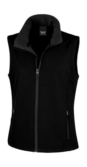 Dámska potlačiteľná Softshellová vesta, 177 Black/Black