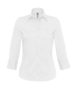Blúzka Milano/women Popelin Shirt 3/4 sleeves, 000 White
