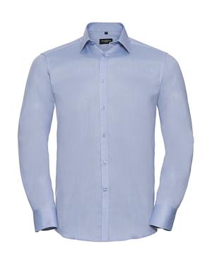 Pánska košeľa s dlhými rukávmi Herringbone , 321 Light Blue