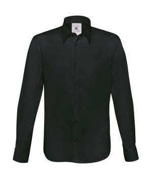 Košeľa s dlhými rukávmi London Stretch Shirt LS, 101 Black