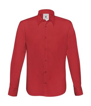 Košeľa s dlhými rukávmi London Stretch Shirt LS, 406 Deep Red