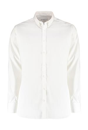 Košeľa s dlhými rukávmi Slim Fit Stretch Oxford, 000 White