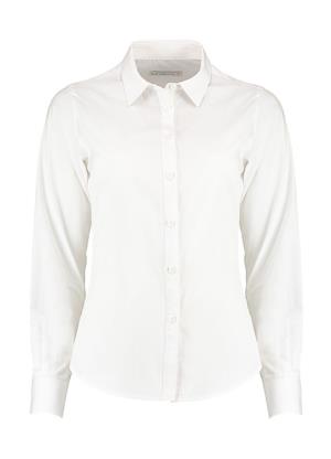 Dámska košeľa Poplin s dlhými rukávmi, 000 White