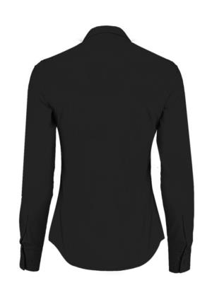 Dámska košeľa Poplin s dlhými rukávmi, 101 Black (2)