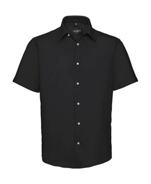 Vypasovaná košeľa "bez žehlenia" s kratkými rukávmi, 101 Black