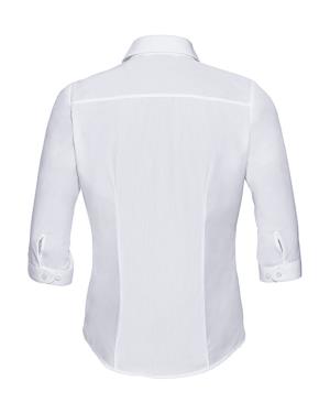 Košeľa Poplin s 3/4 rukávmi , 000 White (3)