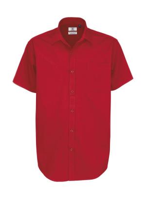 Pánska košeľa Sharp SSL/men Twill Shirt, 406 Deep Red