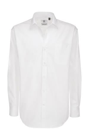 Pánska košeľa s dlhými rukávmi Sharp LSL/men Twill, 000 White
