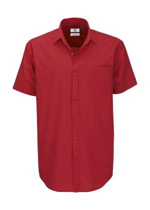 Pánska košeľa Heritage SSL/men Poplin Shirt, 406 Deep Red
