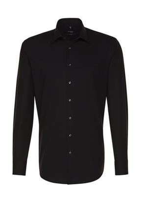 Košeľa Seidensticker Modern Fit s dlhým rukávom, 101 Black