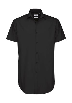 Pánska košeľa Black Tie SSL/men Poplin Shirt, 101 Black