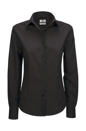 Dámska košeľa Poplin s dlhými rukávmi Smart LSL, 101 Black