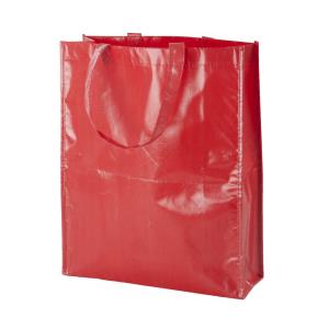 Lesklá taška na nákupy Divia, Červená