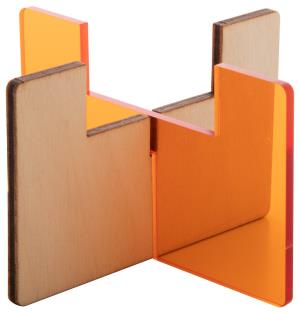Stojan na sviečku Candix, oranžová transparentná