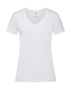 Dámske tričko Classic s V-výstrihom, 000 White