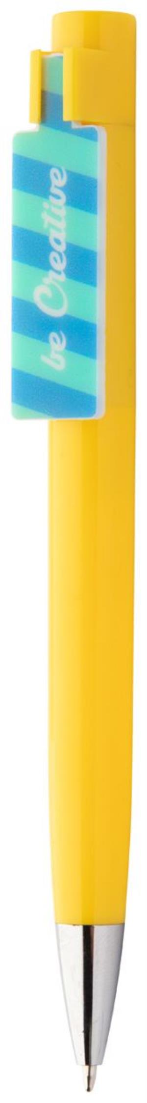 Guľôčkové pero Creaclip, žltá