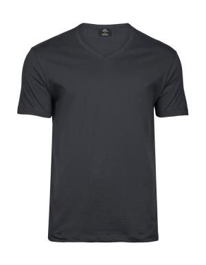 Pánske tričko Sof Tee s V-výstrihom, 128 Dark Grey