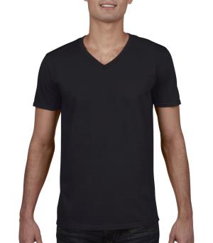 Pánske tričko Softstyle® V-Neck, 101 Black