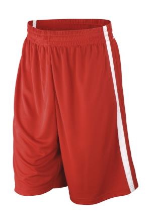 Basketbalové pánske rýchloschnúce šortky, 450 Red/White