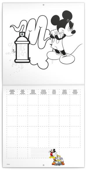 Poznámkový kalendár Mickey Mouse – DIY: Maľovankový kalendár PGP-2205 (2)