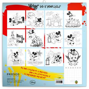 Poznámkový kalendár Mickey Mouse – DIY: Maľovankový kalendár PGP-2205 (16)
