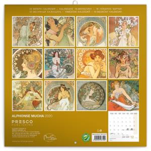 Poznámkový kalendár Alfons Mucha 2020 PGP-6749-V (15)