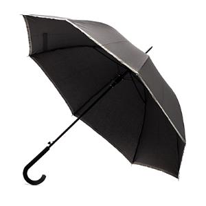 Automatický dáždnik s reflexným lemom Refu, čierna