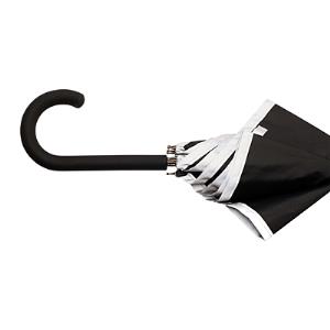 Automatický dáždnik s reflexným lemom Refu, čierna (2)