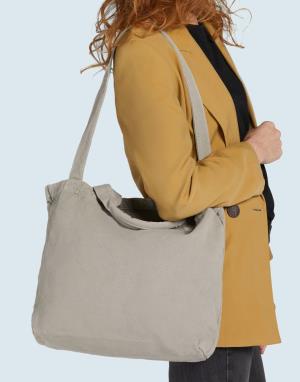 Plátená nákupná taška so zapínaním na zips, 119 Neutral Grey
