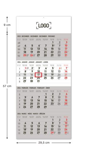 Nástenný kalendár 4-mesačný štandardný kalendár 2024 PG (2)