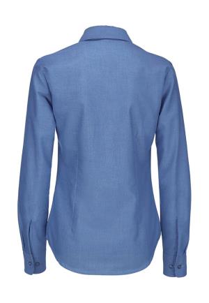 Dámska košeľa Oxford s dlhými rukávmi - SWO03, 203 Blue Chip (2)