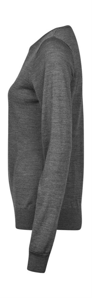 Dámský pulóver s okrúhlym výstrihom, 134 Grey Melange (2)