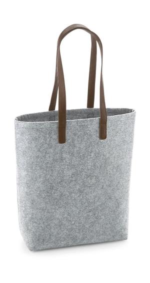 Nákupná taška Premium Felt, 179 Grey Melange/Tan