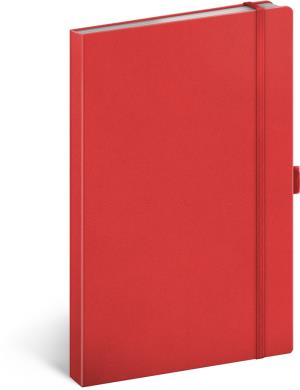 Notes Červený, bodkovaný, 13 × 21 cm, Červená