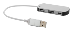 USB hub Raluhub, strieborná