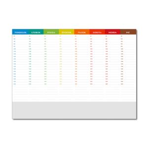 Podložka UNI farebná Podložka UNI farebná s transparentnou spodnou lištou na reklamnú potlač 2024