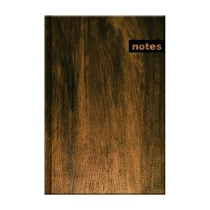 Linajkový notes s prírodným motívom hnedý WOOD, hnedá