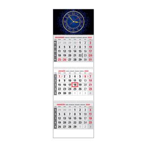 Plánovací kalendár KLASIK 3M sivý 2024, Vzor QL