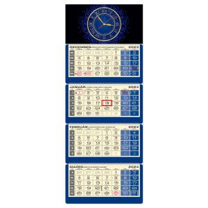 Plánovací kalendár LUXUS 4M modrý 2024 , Vzor QM