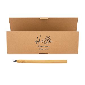 Večná ceruzka bez tuhy z bambusu v krabičke Kony, béžová (7)