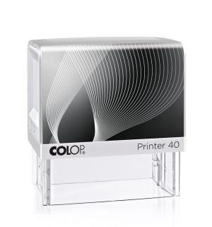 Pečiatka Colop Printer 40, biela s čiernou poduškou